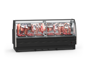 Refrimate Premium Curved Glass Meat Display Case - EAPRVCP