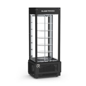 Refrimate Premium Glass Tower Bakery Rotating Display - VGTPRG